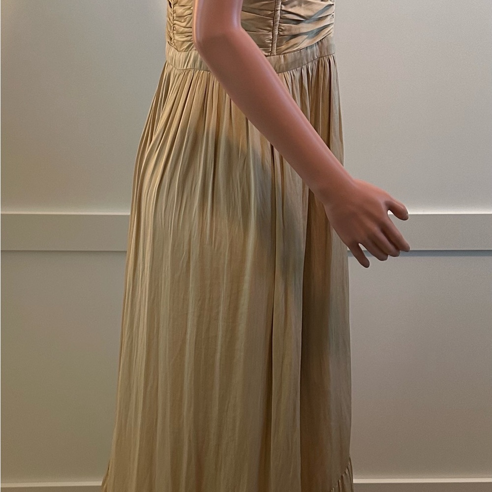 NWT Ramy Brook Beige Ruffled Maxi Dress - Picture 4 of 14